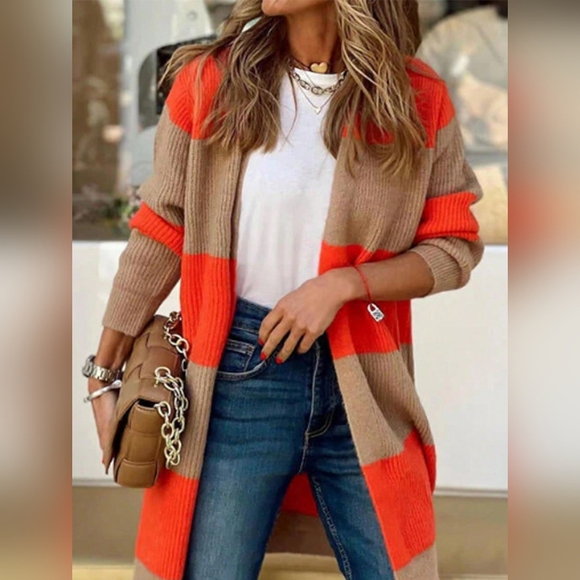Fashionable Loose Long Cardigan For Women, Casual And Commuter Style With Long - Picture 1 of 5